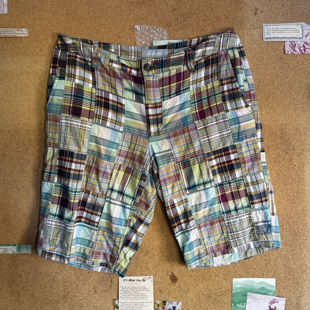 Liz Claiborne Men's Patchwork Plaid Shorts